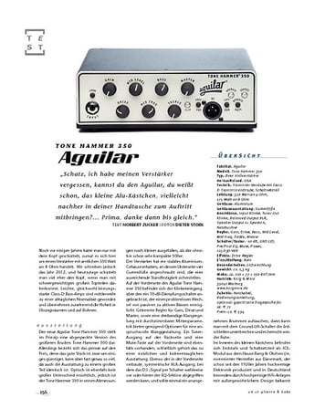 Gitarre & Bass Aguilar Tone Hammer 350, Bass-Top Gitarre & Bass Aguilar Tone Hammer 350, Bass-Top