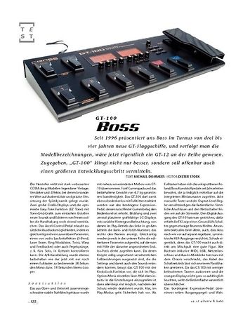 Gitarre & Bass Boss GT-100, Gitarren-Floor-Multi-FX Gitarre & Bass Boss GT-100, Gitarren-Floor-Multi-FX