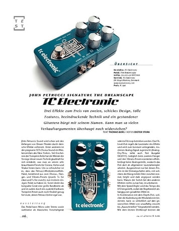 Gitarre & Bass TC John Petrucci Signature The Dreamscape, Signature-FX Gitarre & Bass TC John Petrucci Signature The Dreamscape, Signature-FX