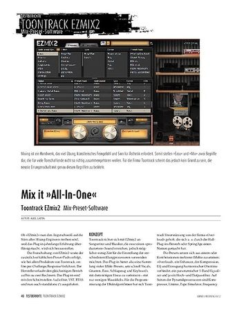 Sound & Recording Toontrack EZmix2: Mix-Preset-Software Sound & Recording Toontrack EZmix2: Mix-Preset-Software