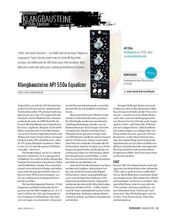 Sound & Recording API 550a Equalizer: 500-Serie-Modul Sound & Recording API 550a Equalizer: 500-Serie-Modul