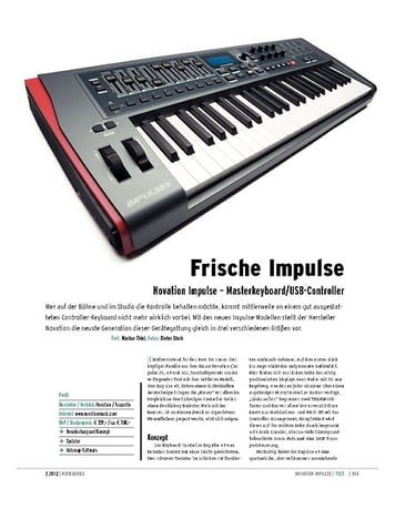 Keyboards Novation Impulse – Masterkeyboard/USB-Controller Keyboards Novation Impulse – Masterkeyboard/USB-Controller