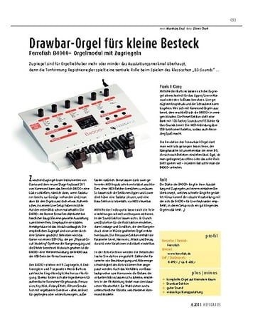Keyboards Ferrofish B4000+ – Orgelmodul mit Zugriegeln Keyboards Ferrofish B4000+ – Orgelmodul mit Zugriegeln