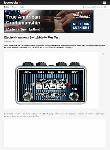 Bonedo.de Electro Harmonix Switchblade Plus Bonedo.de Electro Harmonix Switchblade Plus