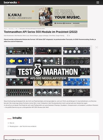 Bonedo.de Testmarathon Modularsystem API 500 Bonedo.de Testmarathon Modularsystem API 500