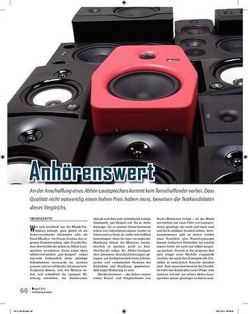 Professional Audio Desktop und Nahfeld Monitore Professional Audio Desktop und Nahfeld Monitore