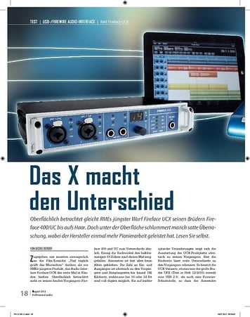 Professional Audio RME Fireface UCX Professional Audio RME Fireface UCX