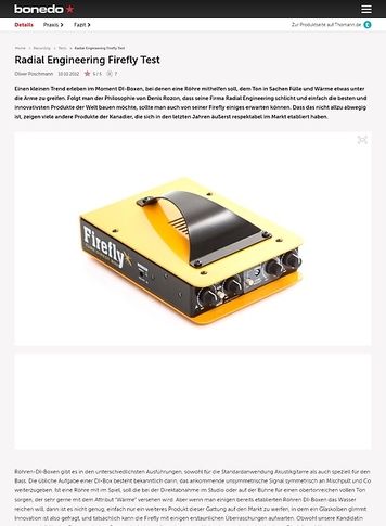 Bonedo.de Radial Engineering Firefly Bonedo.de Radial Engineering Firefly