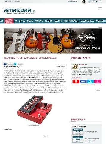 Amazona.de Test: Digitech Whammy 5, Effektpedal Amazona.de Test: Digitech Whammy 5, Effektpedal
