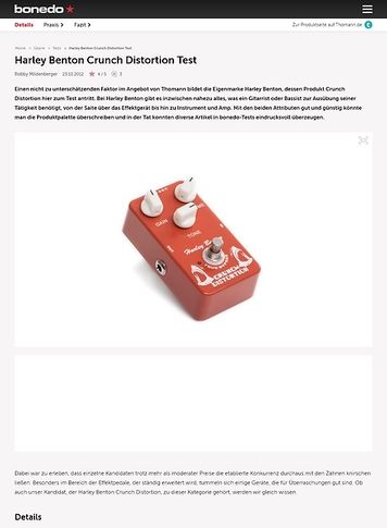Bonedo.de Harley Benton Crunch Distortion Bonedo.de Harley Benton Crunch Distortion