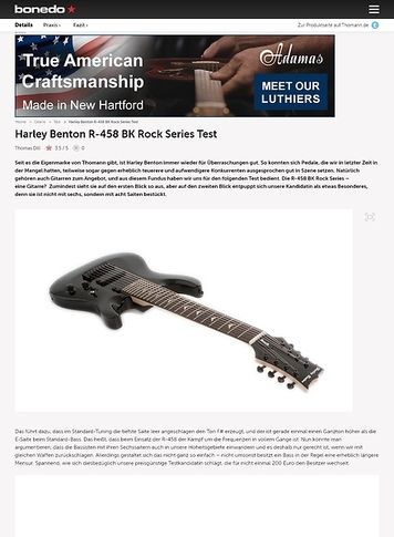 Bonedo.de Harley Benton R-458 BK Rock Series Test Bonedo.de Harley Benton R-458 BK Rock Series Test