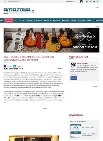 Amazona.de Test: Boss JS-10 Jamstation, Gitarren Workstation/Multieffekt Amazona.de Test: Boss JS-10 Jamstation, Gitarren Workstation/Multieffekt