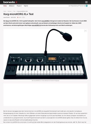 Bonedo.de Korg microKORG XL+ Test Bonedo.de Korg microKORG XL+ Test