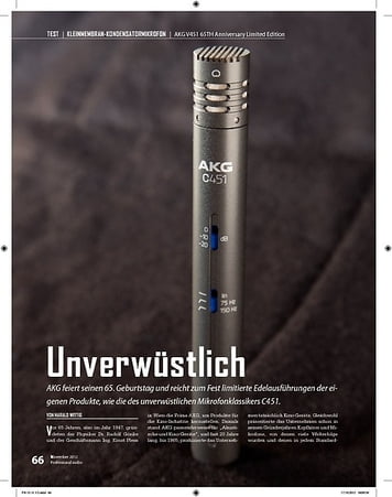 Professional Audio AKG C451 65TH Anniversary Limited Edition Professional Audio AKG C451 65TH Anniversary Limited Edition