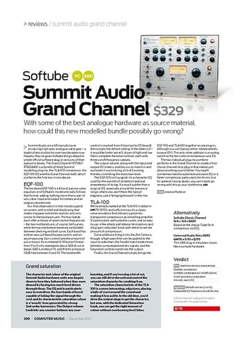 Computer Music Softube Summit Audio Grand Channel Computer Music Softube Summit Audio Grand Channel