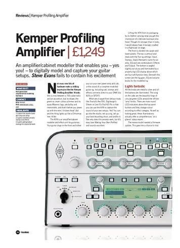 Future Music Kemper Profiling Amplifier Future Music Kemper Profiling Amplifier