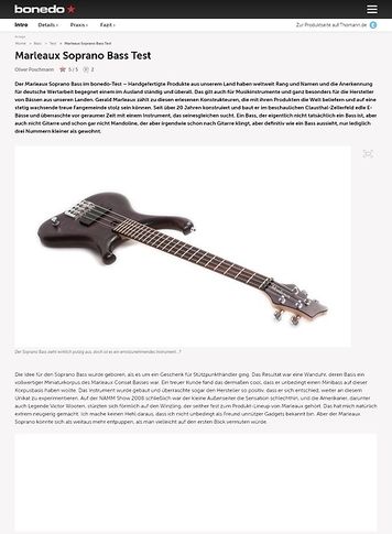 Bonedo.de Marleaux Soprano Bass Test Bonedo.de Marleaux Soprano Bass Test