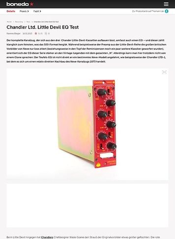 Bonedo.de Chandler Ltd. Little Devil EQ Test Bonedo.de Chandler Ltd. Little Devil EQ Test