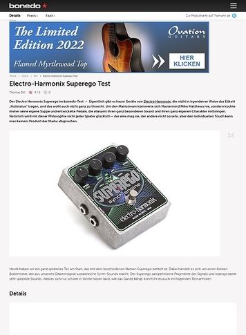 Bonedo.de Electro Harmonix Superego Test Bonedo.de Electro Harmonix Superego Test