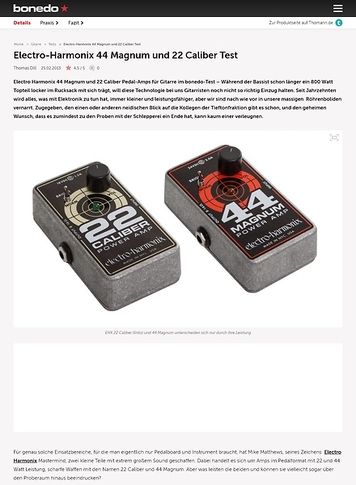 Bonedo.de Electro Harmonix 44 Magnum und 22 Caliber Test Bonedo.de Electro Harmonix 44 Magnum und 22 Caliber Test