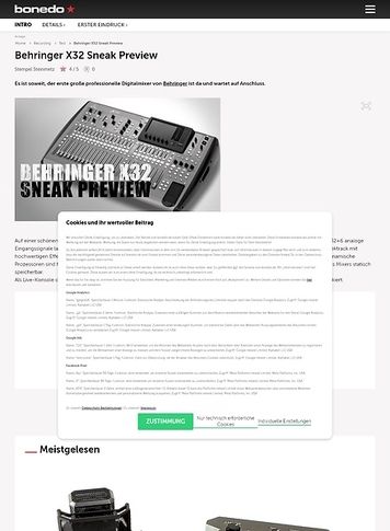 Bonedo.de Behringer X32 Sneak Preview Bonedo.de Behringer X32 Sneak Preview