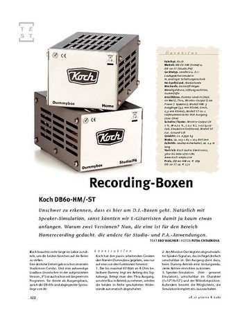 Gitarre & Bass Koch DB60-HM/-ST, Recording-D.I.-Boxen Gitarre & Bass Koch DB60-HM/-ST, Recording-D.I.-Boxen