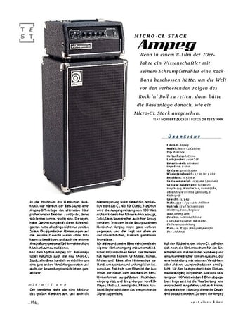 Gitarre & Bass Ampeg Micro-CL Stack, Kompakt-Bass-Anlage Gitarre & Bass Ampeg Micro-CL Stack, Kompakt-Bass-Anlage