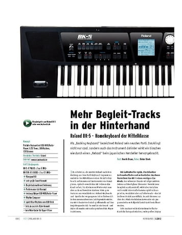 Keyboards Roland BK-5 – Arranger-Homekeyboard der Mittelklasse Keyboards Roland BK-5 – Arranger-Homekeyboard der Mittelklasse