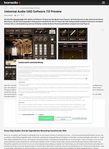 Bonedo.de Test Preview: Universal Audio UAD Software 7.0 Bonedo.de Test Preview: Universal Audio UAD Software 7.0