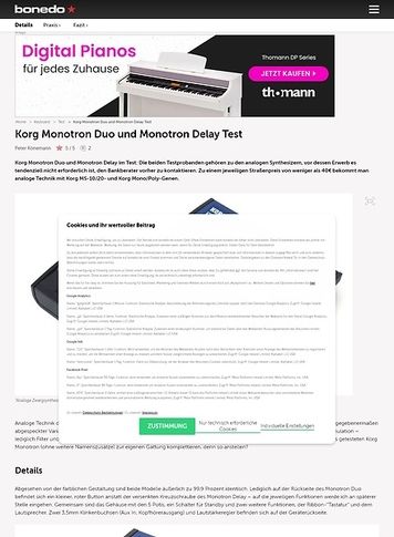 Bonedo.de Korg Monotron Duo und Monotron Delay Test Bonedo.de Korg Monotron Duo und Monotron Delay Test