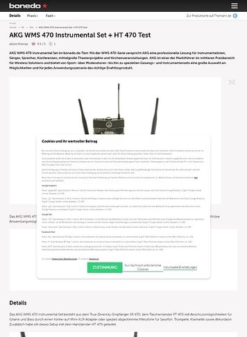 Bonedo.de AKG WMS 470 Instrumental Set + HT 470 Test Bonedo.de AKG WMS 470 Instrumental Set + HT 470 Test