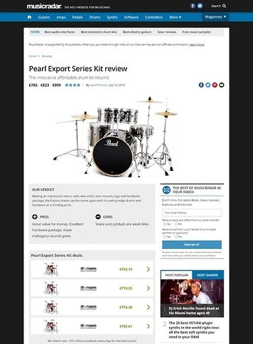 MusicRadar.com Pearl Export Series Kit MusicRadar.com Pearl Export Series Kit