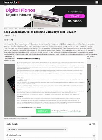 Bonedo.de Korg Volca Beats, Volca Bass und Volca Keys Bonedo.de Korg Volca Beats, Volca Bass und Volca Keys