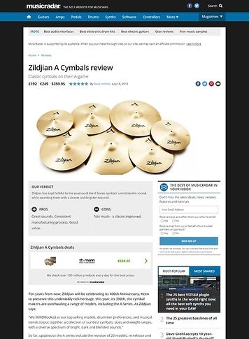 MusicRadar.com Zildjian A Cymbals MusicRadar.com Zildjian A Cymbals