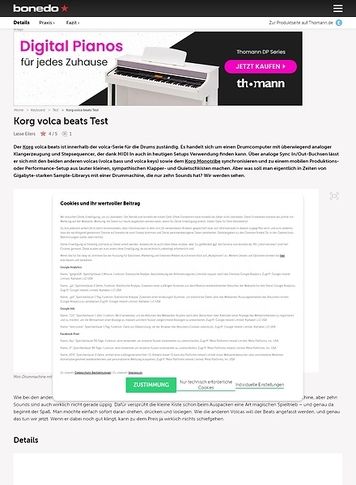 Bonedo.de Korg Volca Beats Bonedo.de Korg Volca Beats