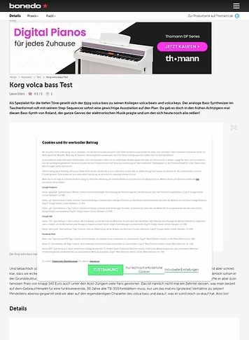 Bonedo.de Korg Volca Bass Bonedo.de Korg Volca Bass