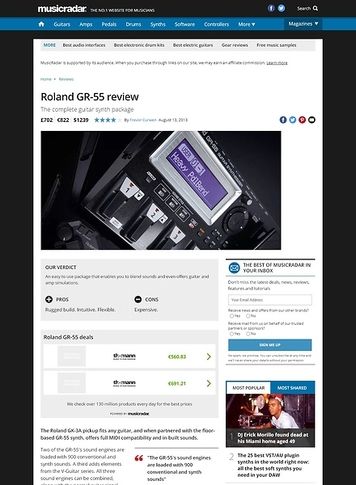 MusicRadar.com Roland GR-55 MusicRadar.com Roland GR-55