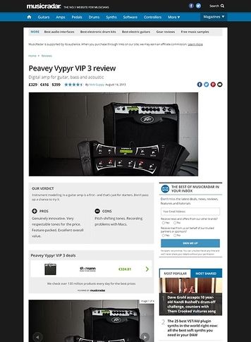 MusicRadar.com Peavey Vypyr VIP 3 MusicRadar.com Peavey Vypyr VIP 3