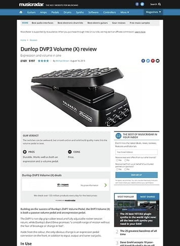 MusicRadar.com Dunlop DVP3 Volume (X) MusicRadar.com Dunlop DVP3 Volume (X)