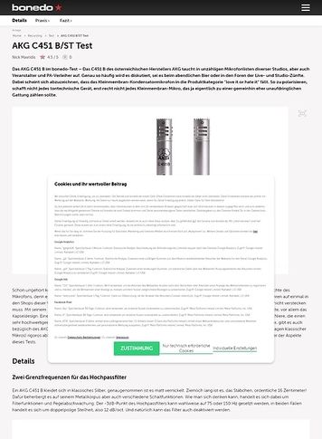 Bonedo.de AKG C451 B/ST Test Bonedo.de AKG C451 B/ST Test