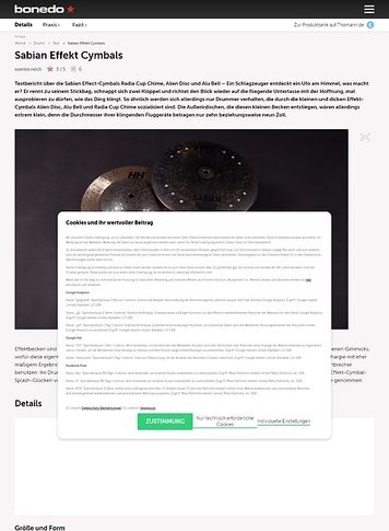 Bonedo.de Sabian Effekt Cymbals Bonedo.de Sabian Effekt Cymbals