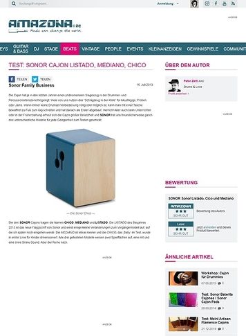 Amazona.de Test: Sonor Cajon LISTADO, MEDIANO, CHICO Amazona.de Test: Sonor Cajon LISTADO, MEDIANO, CHICO
