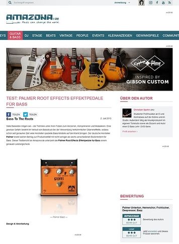 Amazona.de Test: Palmer Root Effects Effektpedale für Bass Amazona.de Test: Palmer Root Effects Effektpedale für Bass