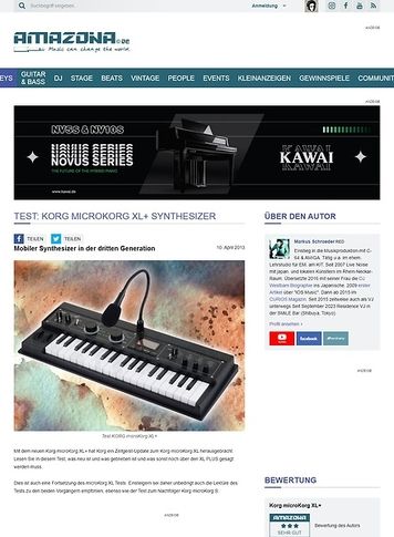 Amazona.de Test: Korg - microKorg XL+ Amazona.de Test: Korg - microKorg XL+