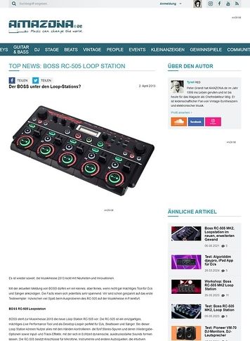 Amazona.de Top News: Boss RC-505 Loop Station Amazona.de Top News: Boss RC-505 Loop Station