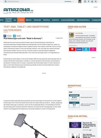 Amazona.de Test: K&M, Tablet und Smartphone Halterungen Amazona.de Test: K&M, Tablet und Smartphone Halterungen