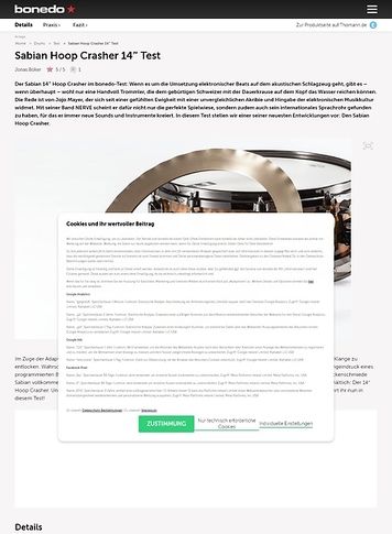 Bonedo.de Sabian Hoop Crasher Test Bonedo.de Sabian Hoop Crasher Test