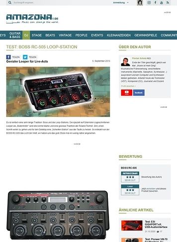 Amazona.de Test: BOSS RC-505, Loop-Station Amazona.de Test: BOSS RC-505, Loop-Station