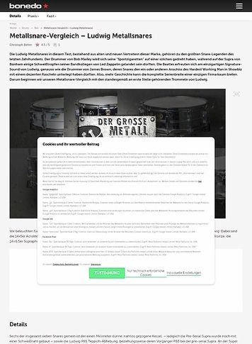 Bonedo.de Ludwig Metallsnares Bonedo.de Ludwig Metallsnares