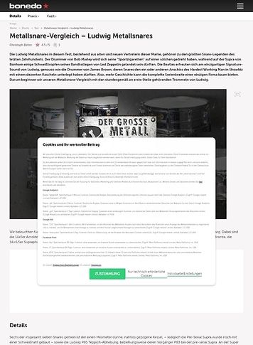 Bonedo.de Ludwig Metallsnares Bonedo.de Ludwig Metallsnares